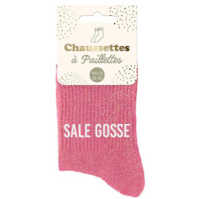 Paire de chaussettes sale gosse à paillettes
