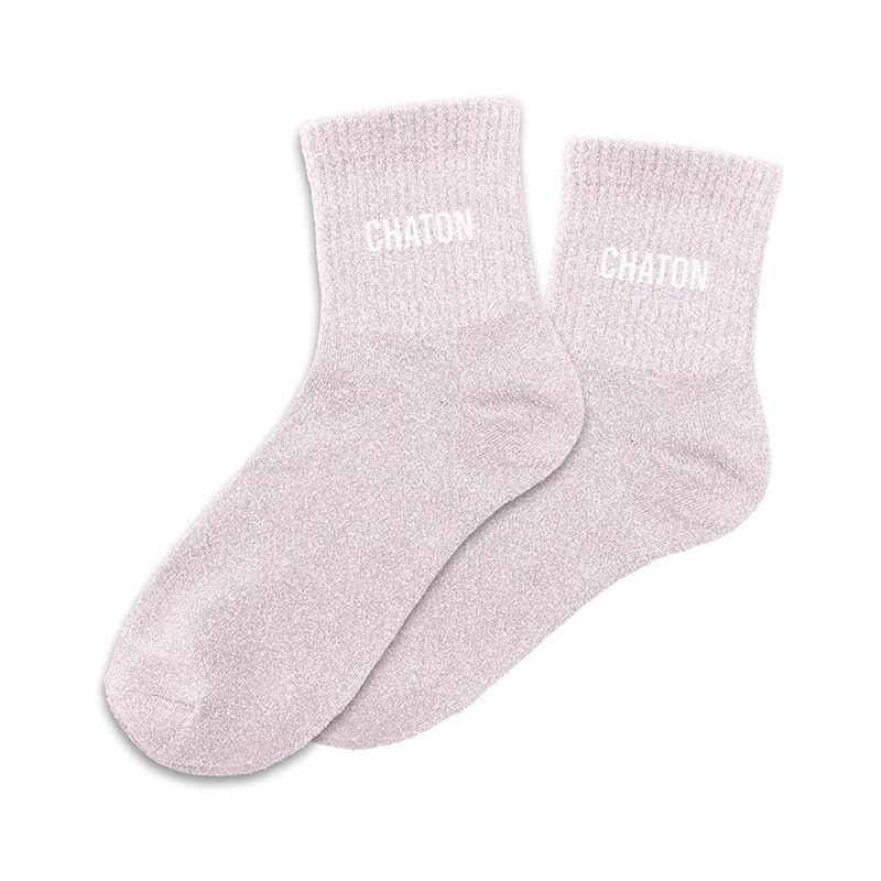 Chaussettes à paillettes chaton Chaussettes à paillettes chaton