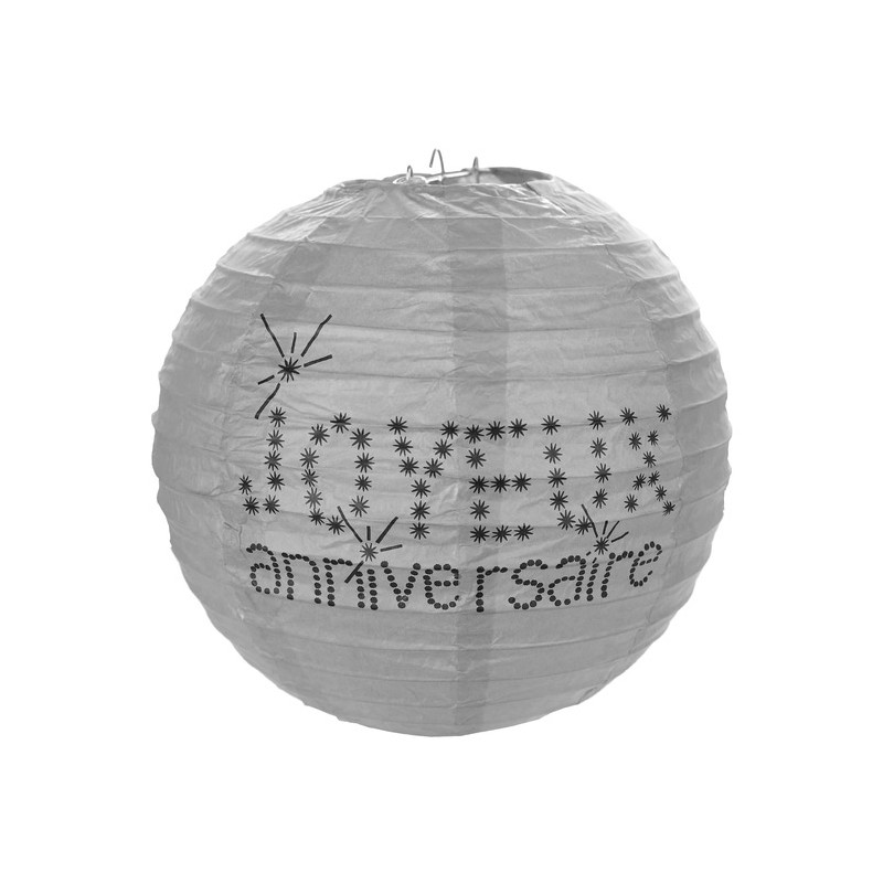 Lanterne anniversaire grise décoration. Lanterne anniversaire grise décoration.