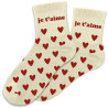 Chaussettes paillettes je t'aime