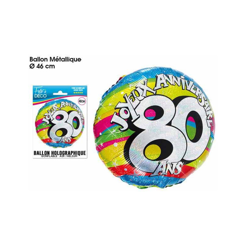 Ballon anniversaire mylar 80 ans
