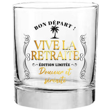 Verre à whisky vive la retraite