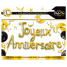 Guirlande joyeux anniversaire dorée en ballons