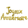 Guirlande anniversaire en ballons couleur or