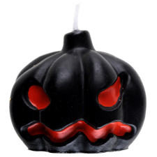 Bougie citrouille noire Halloween