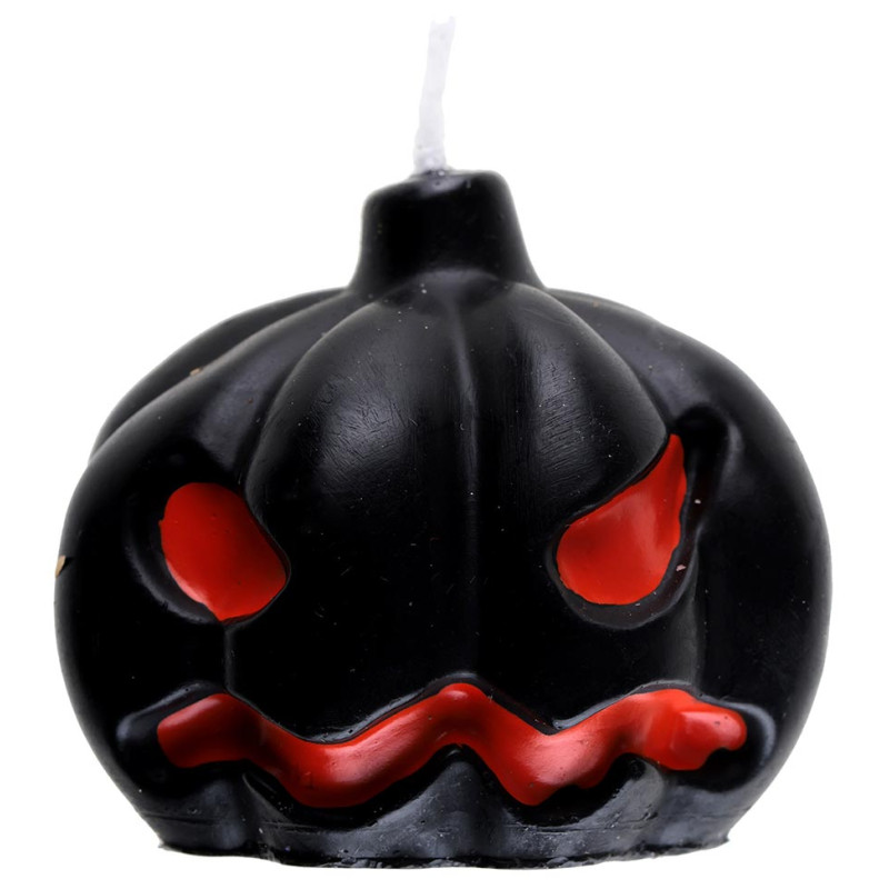 Bougie citrouille noire Halloween Bougie citrouille noire Halloween