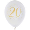Ballons 20 ans pour anniversaire en latex