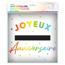 Urne joyeux anniversaire arc-en-ciel Urne joyeux anniversaire arc-en-ciel