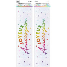 Banderoles d'anniversaire arc-en-ciel