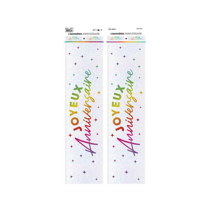 Banderoles d'anniversaire arc-en-ciel Banderoles d'anniversaire arc-en-ciel