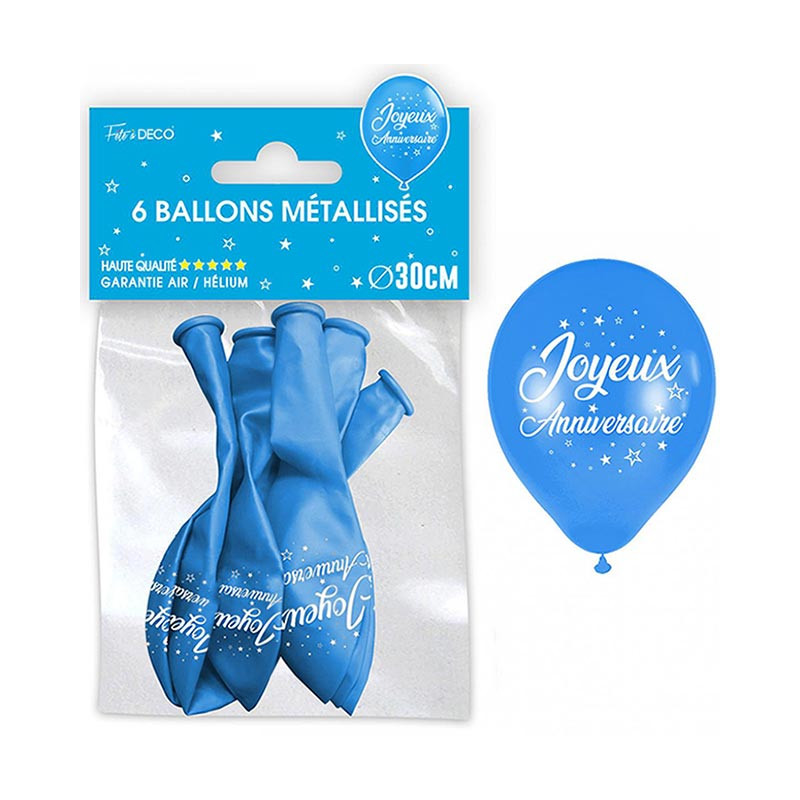 Ballon bleu anniversaire