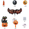 Détail kit de décoration Halloween avec ballons