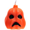 Bougie Halloween forme de citrouille orange