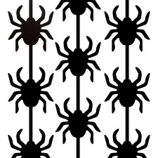 Araignées noires de rideau lamé Halloween pour décoration Araignées noires de rideau lamé Halloween pour décoration