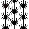 Araignées noires de rideau lamé Halloween pour décoration