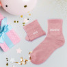 Cadeau chaussettes à paillettes jolie bichette