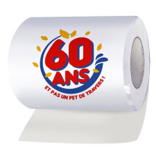 Rouleau de papier toilette 60 ans anniversaire