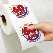 Rouleau PQ 60 ans cadeau d'anniversaire