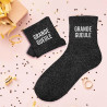 Cadeau chaussettes à paillettes grande gueule