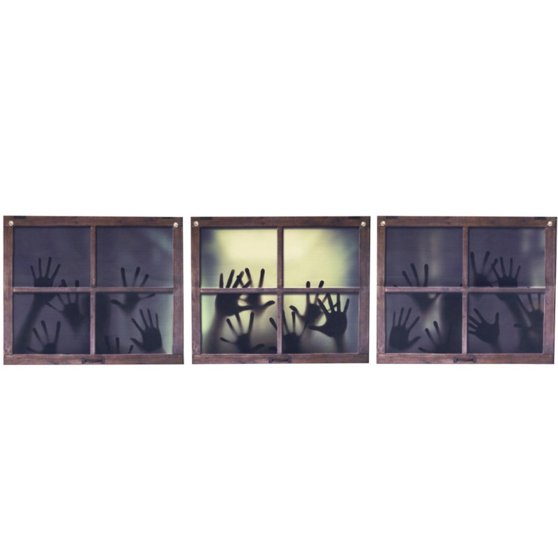 Décor de fenêtre Halloween zombie