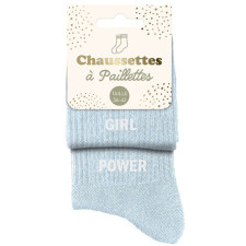 Paire de chaussettes Girl Power à paillettes