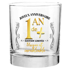 Verre à whisky joyeux anniversaire