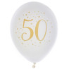 Ballons 50 ans en latex pour anniversaire Ballons 50 ans en latex pour anniversaire
