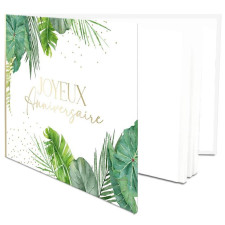 Livre d'or joyeux anniversaire thème tropical