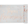 Chemin de table rose gold en coton pour anniversaire