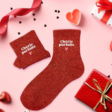 Cadeau Saint-Valentin chaussettes chérie parfaite Cadeau Saint-Valentin chaussettes chérie parfaite