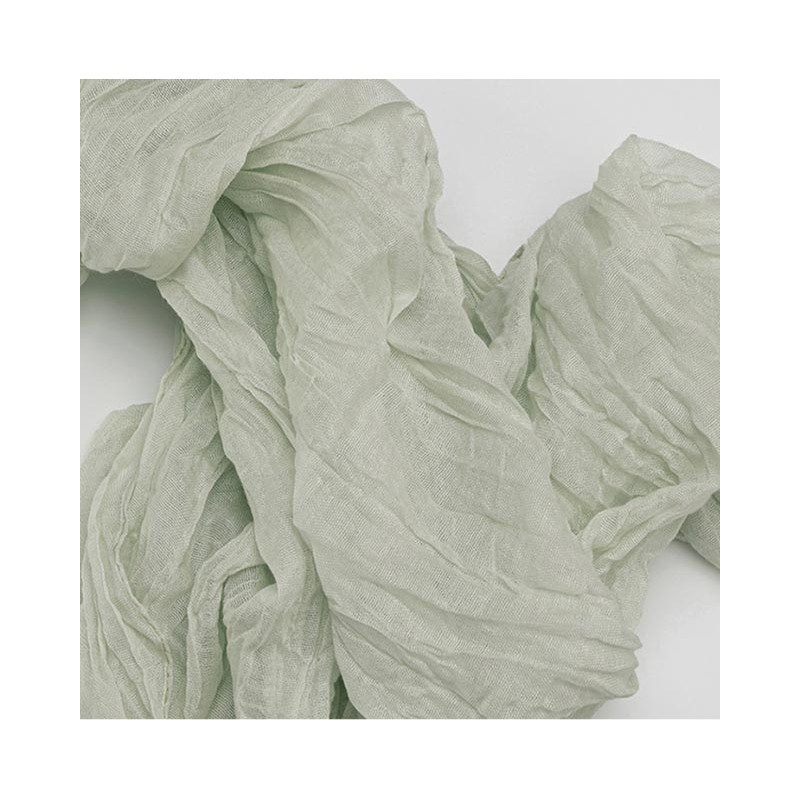 Chemin de table gaze de coton vert sauge Chemin de table gaze de coton vert sauge