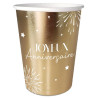 Gobelet anniversaire couleur or