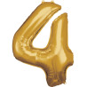 Ballon 4 chiffre couleur or Ballon 4 chiffre couleur or