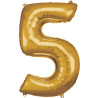 Ballon 5 chiffre couleur or Ballon 5 chiffre couleur or