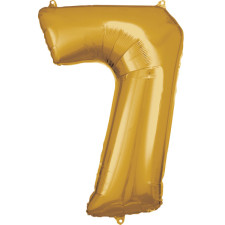 Ballon 7 chiffre couleur or
