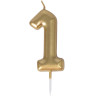 Bougie chiffre 1 or Bougie chiffre 1 or