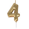 Bougie chiffre 4 or Bougie chiffre 4 or