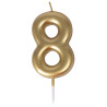 Bougie chiffre 8 or Bougie chiffre 8 or