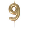 Bougie chiffre 9 or Bougie chiffre 9 or