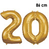 Ballon chiffre 20 anniversaire or Ballon chiffre 20 anniversaire or