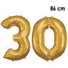 Ballon chiffre 30 anniversaire or Ballon chiffre 30 anniversaire or