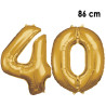 Ballon chiffre 40 anniversaire or Ballon chiffre 40 anniversaire or