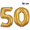 Ballon chiffre 50 anniversaire or Ballon chiffre 50 anniversaire or