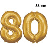 Ballon chiffre 80 anniversaire or Ballon chiffre 80 anniversaire or