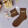 Cadeau chaussettes à paillettes boudeuse