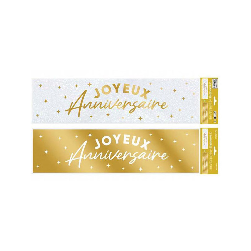 Bannière anniversaire dorée Bannière anniversaire dorée