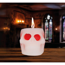 Décoration d'Halloween avec bougie crâne sanglant Décoration d'Halloween avec bougie crâne sanglant