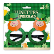 Lunettes Saint-Patrick avec Leprechaun Lunettes Saint-Patrick avec Leprechaun