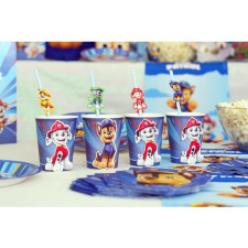 Gobelets d'anniversaire thème Pat'Patrouille