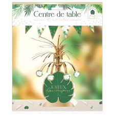 Centre de table Joyeux anniversaire thème tropical